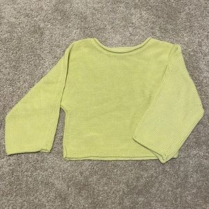 green sweatshirt